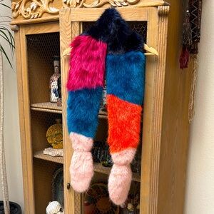 Helen Moore x NRBY Multi Vixen Faux Fur Scarf Wrap